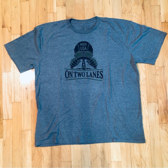 On Two Lanes Gray T-shirt - Picture 2 of 3